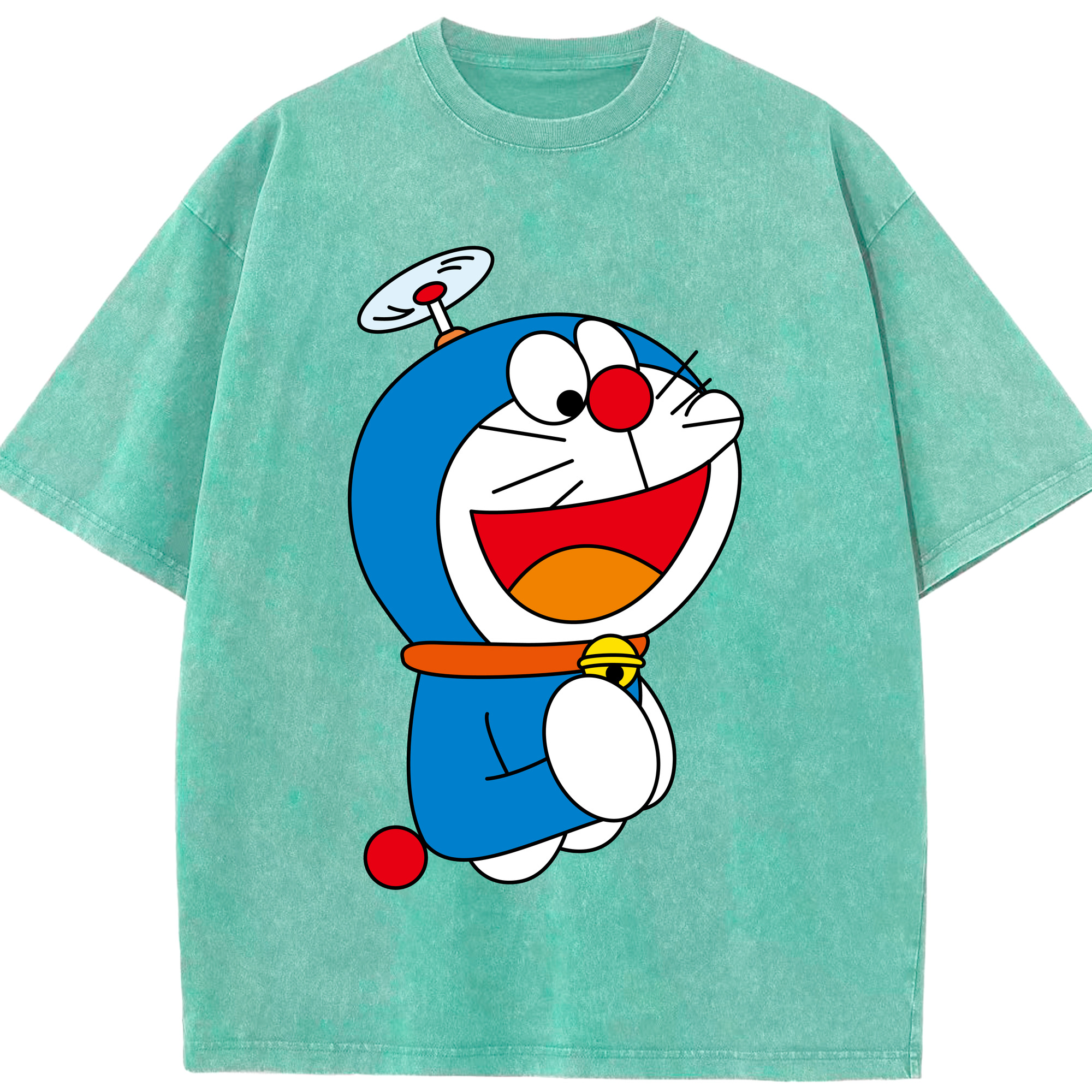 （画像用） ドラえもん Doraemon 綿100% ヴィンテージ風 半袖Tシャツ（フロントプリント）
